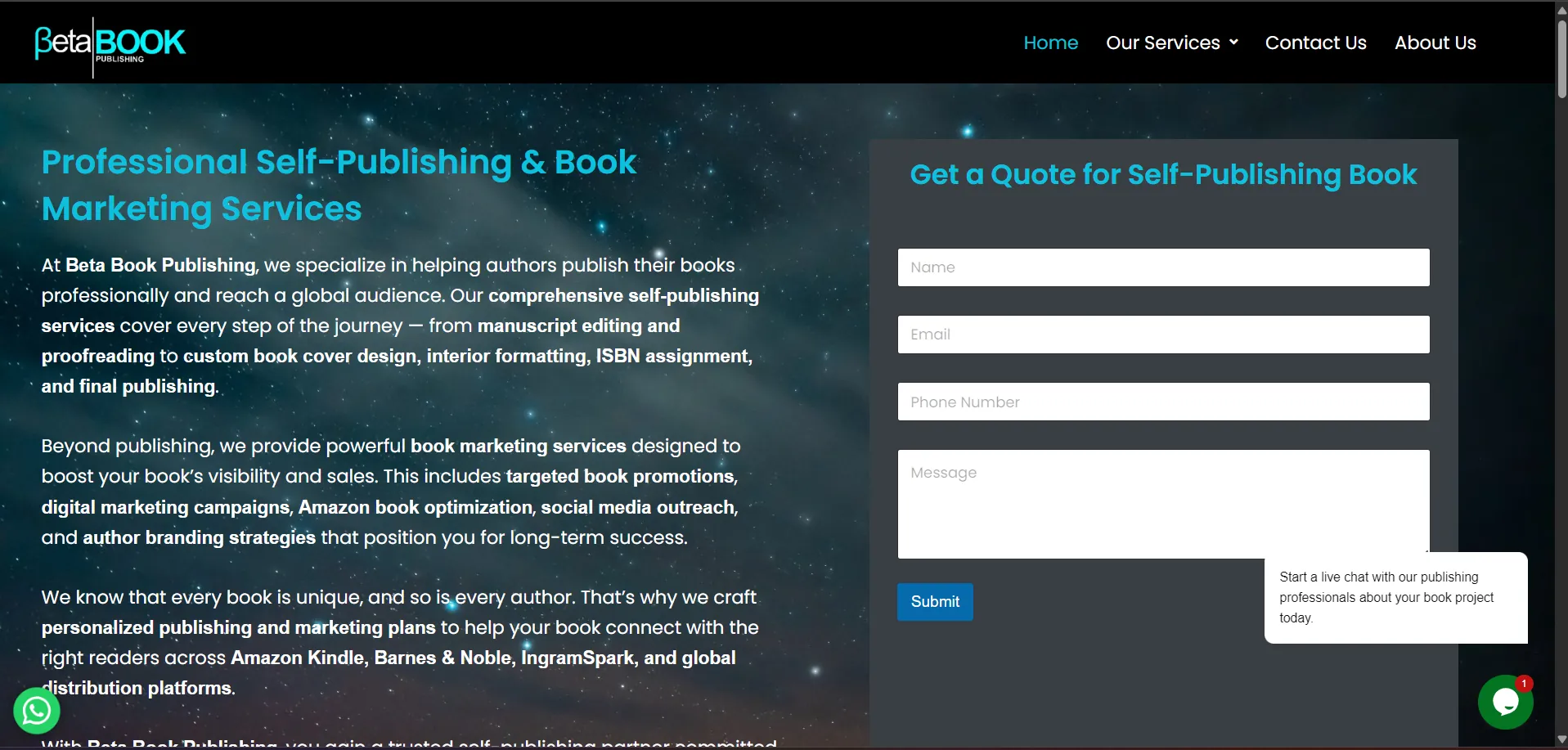 Beta Book Publishing project screenshot